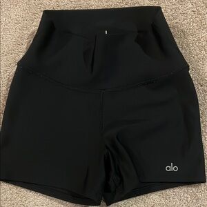 Alo Black High-Waisted Shorts